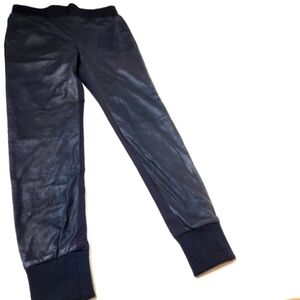 Mytribe Women's Small Leather Front Pants Black